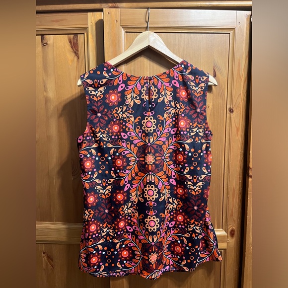 Merona Patterned Sleeveless Blouse L - Picture 2 of 4